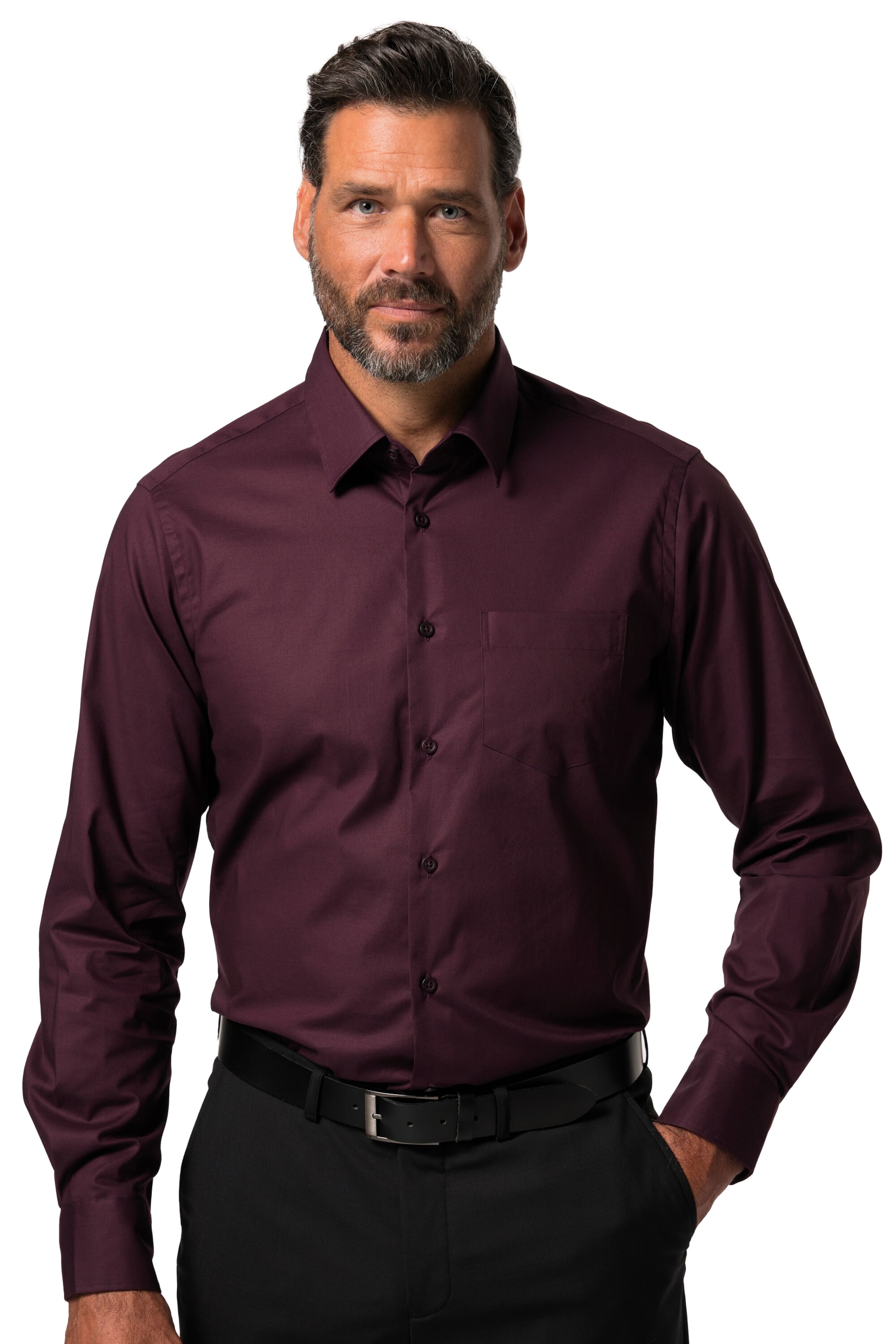 JP1880 Regular Fit Hemd in Lila: Vorderseite
