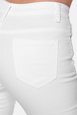 Coupe slim Jean Elara en blanc