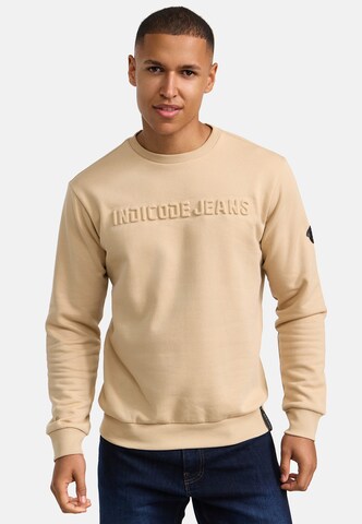 INDICODE JEANS Sweatshirt 'Avant' in Beige: front