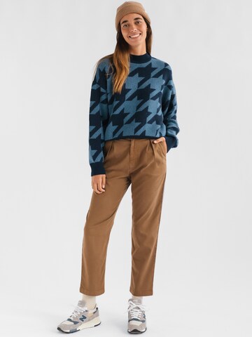 Twothirds Sweater 'Millisle - Houndstooth' in Blue