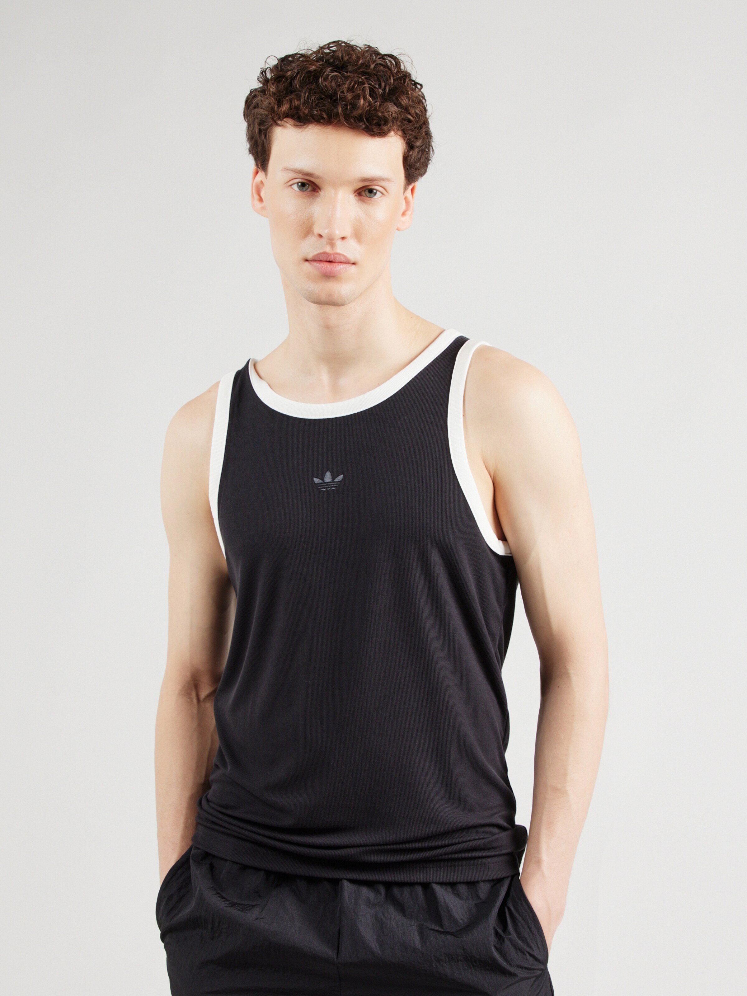 adidas black vest top