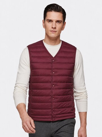 ALLTHEMEN Vest 'Stichlinie' in Red