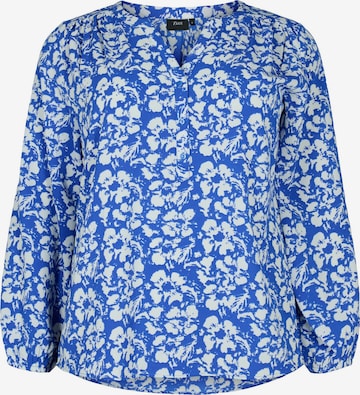 Zizzi Blouse 'CAANNI' in Blauw: voorkant