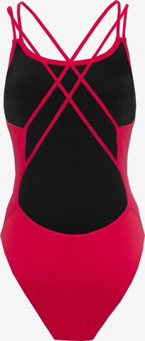 Nike Swim Bustier Sportbadeanzug in Rot