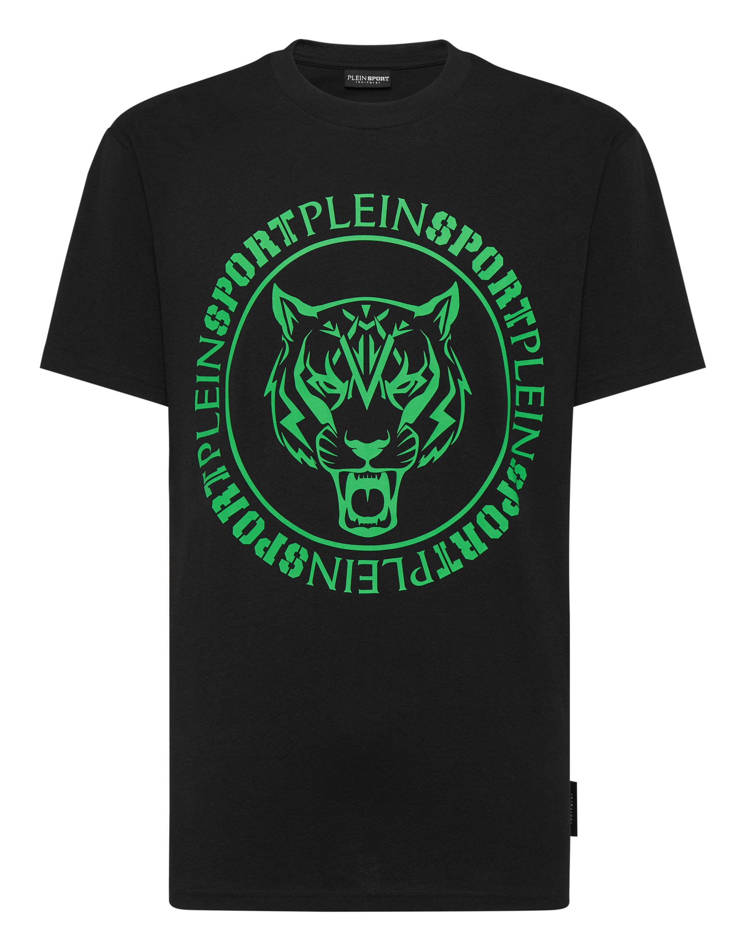 Maglietta 'Tiger' di Plein Sport in nero: frontale