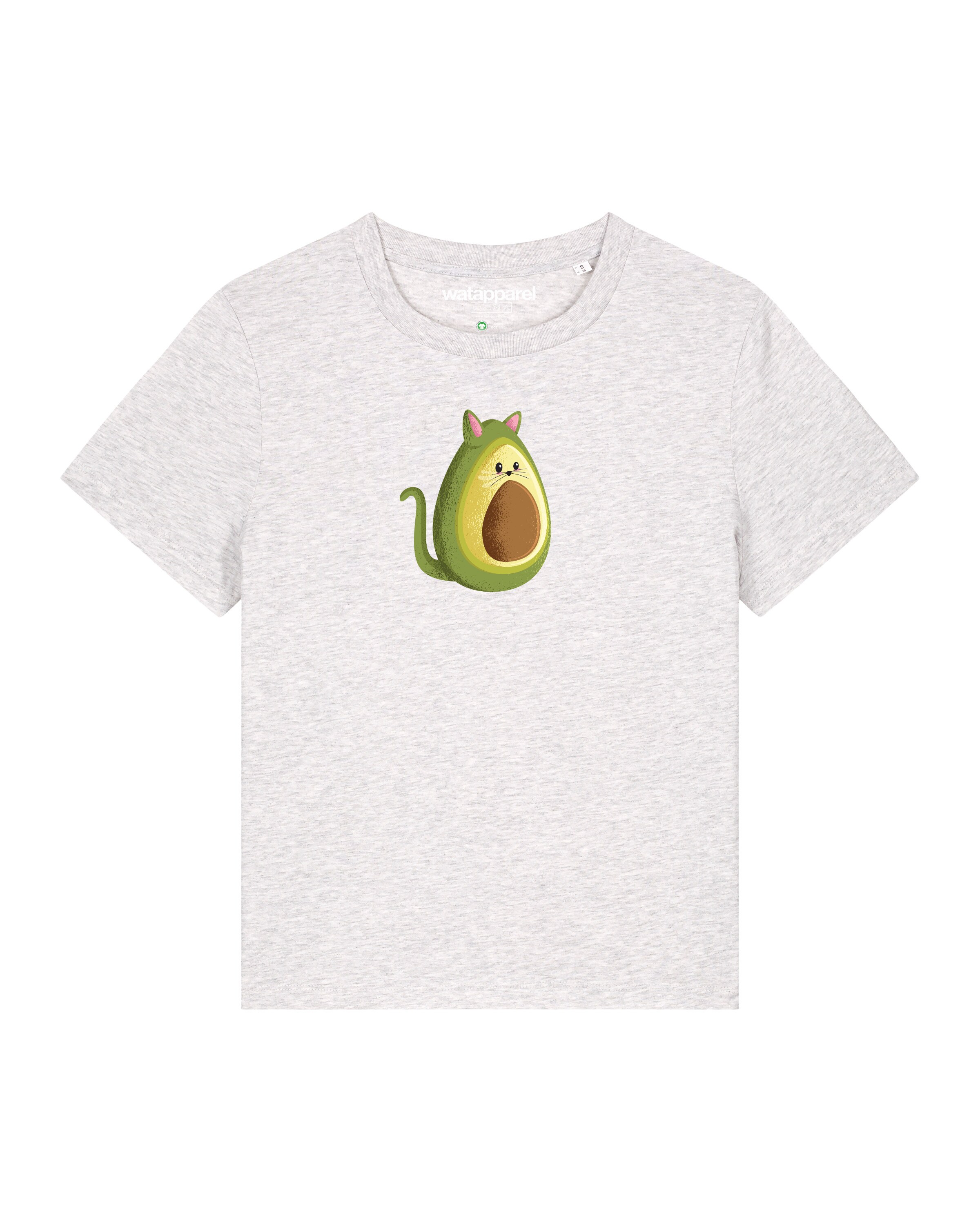 Watapparel T-Shirt ' Avocato ' in Weiß: Vorderseite