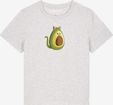 Watapparel T-Shirt ' Avocato ' in Weiß: Vorderseite