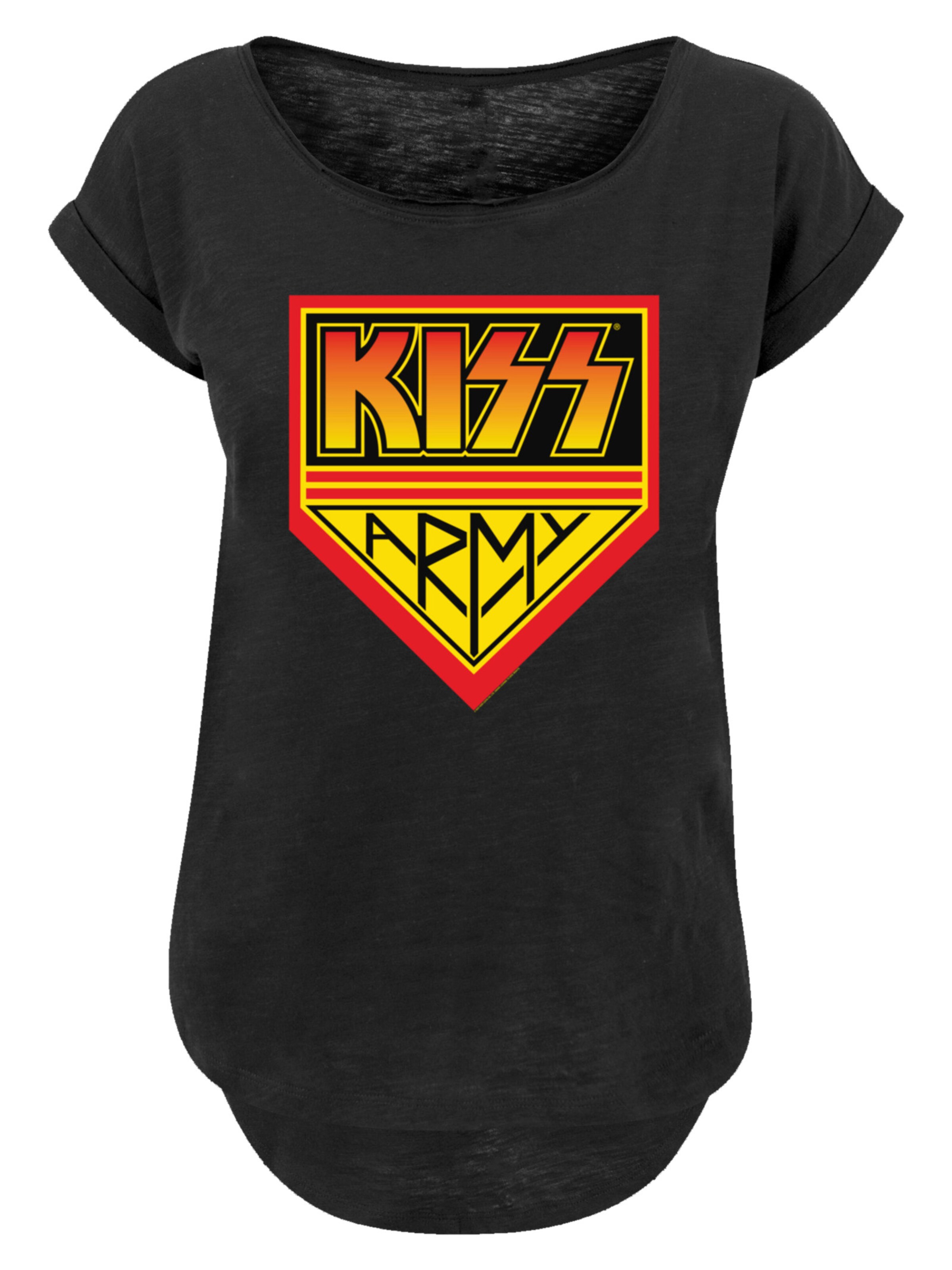 T-shirt 'Kiss' F4NT4STIC en noir : devant