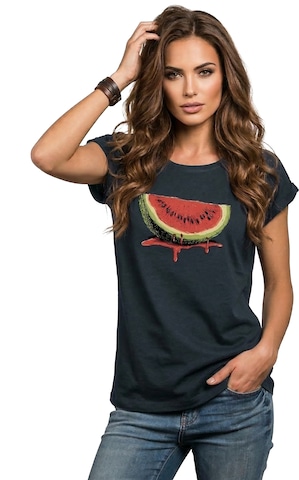MAKAYA Shirt 'Watermelon' in Blue: front