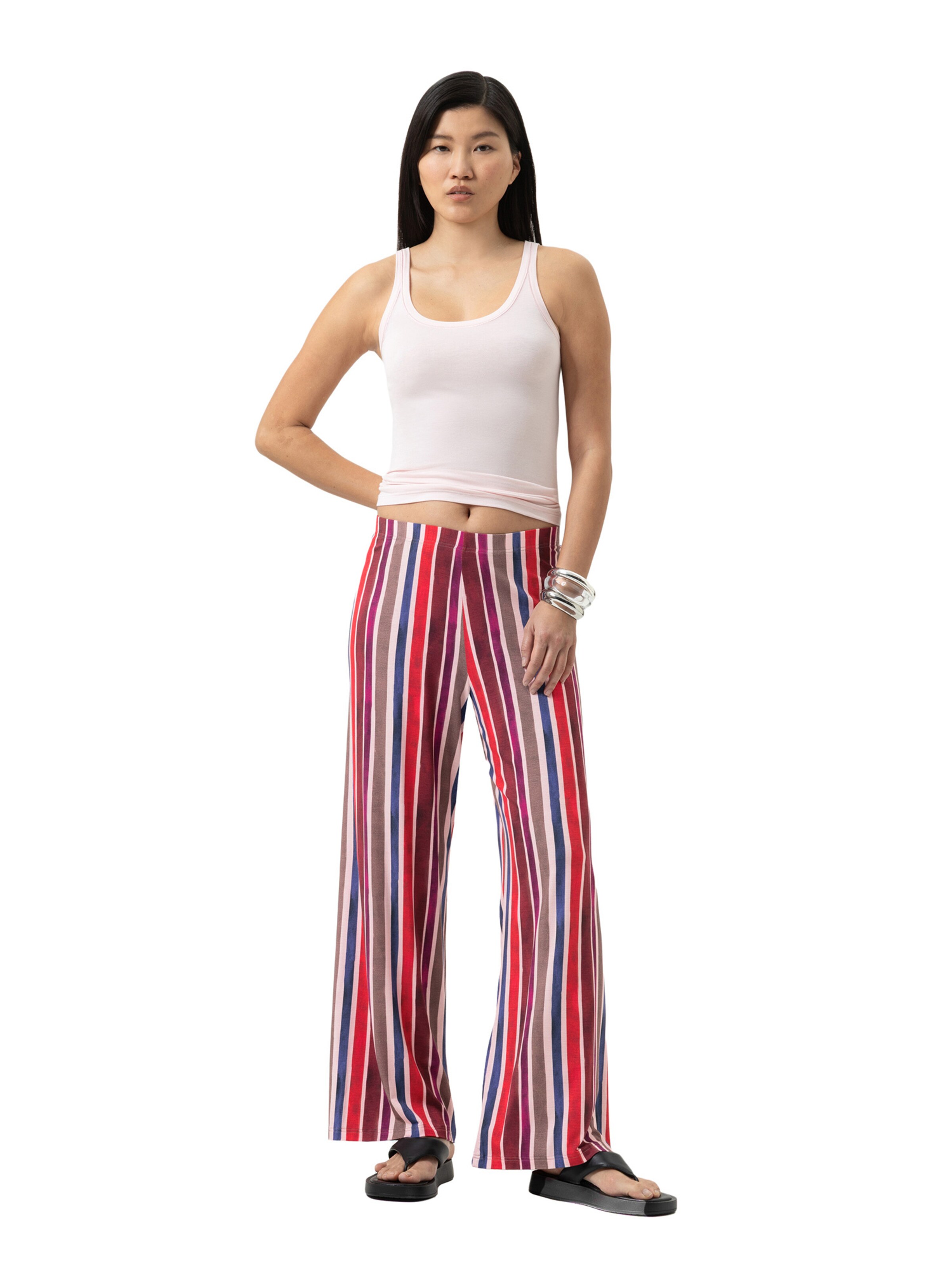 Mey Pyjamabroek 'Watercolor Stripes' in Gemengde kleuren