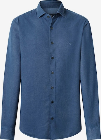 Hackett London Button Up Shirt in Blue: front