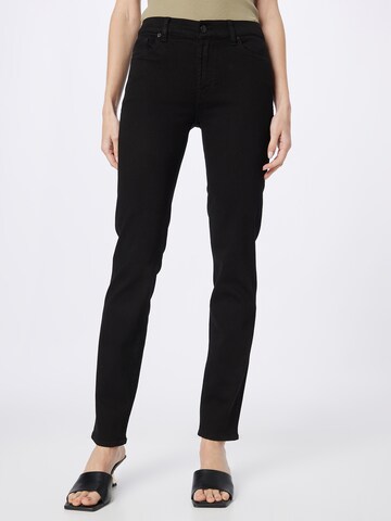 7 for all mankind Slimfit Τζιν 'ROXANNE' σε μαύρο: μπροστά