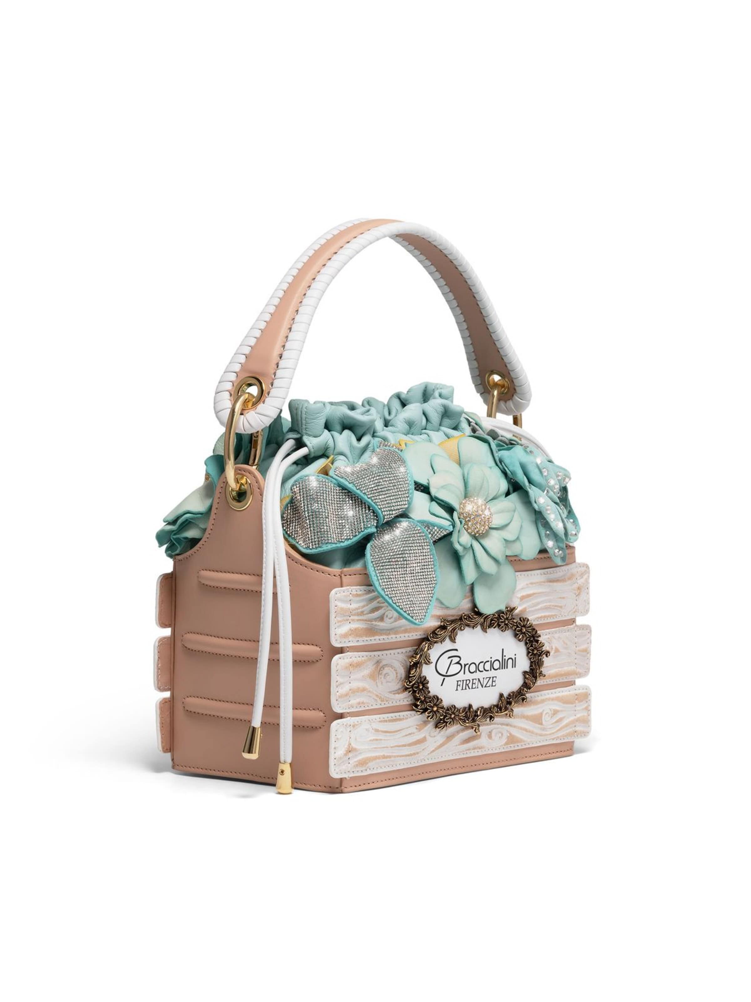 Braccialini - Bolso de mano 'Cassetta Di Fiori' en azul