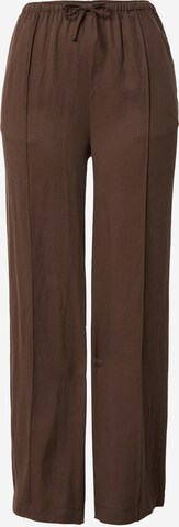 Wide Leg Pantalon à plis 'Linn' LeGer by Lena Gercke en marron : devant