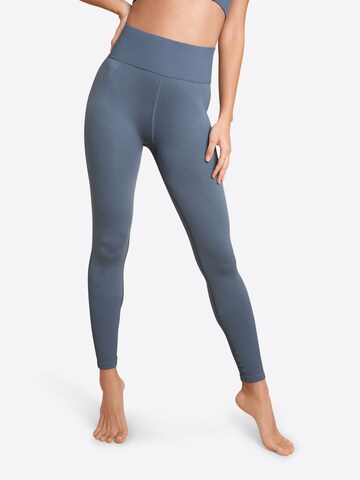 OCEANSAPART Skinny Sportbroek 'Sydney' in Blauw: voorkant