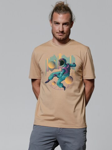 T-Shirt 'Techno Astronaut' Watapparel en beige : devant