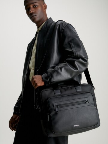 Calvin Klein Laptop Bag in Black: front