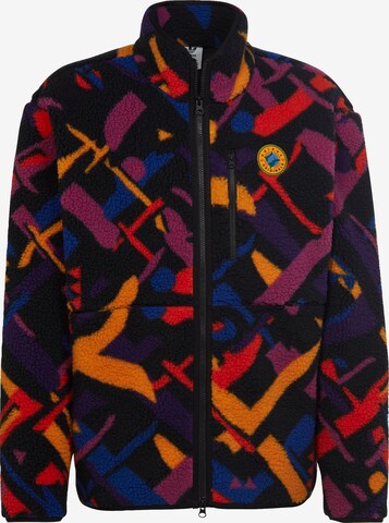 ADIDAS ORIGINALS - Chaqueta polar 'Wander Hour Printed Fleece' en negro: frente