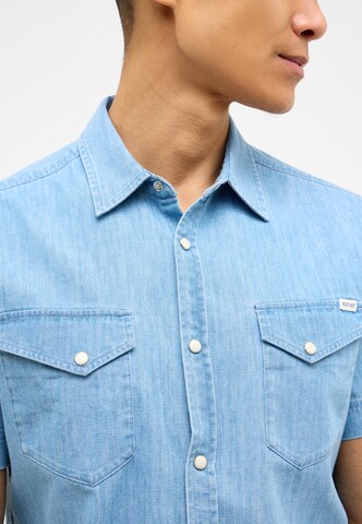 MUSTANG Regular Fit Hemd 'Eloy' in Blau