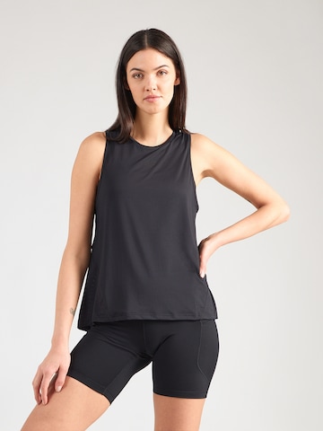 4F Sporttop in Schwarz: Vorderseite