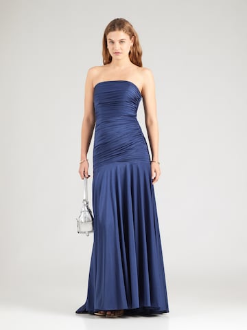 mascara Evening Dress in Blue: front