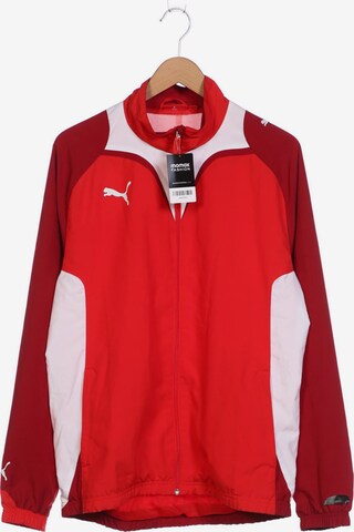 PUMA Sweatshirt & Zip-Up Hoodie in M in Red: front