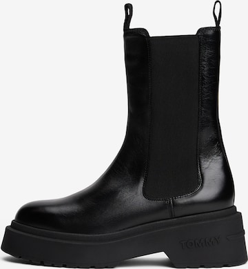 Tommy Jeans - Botas Chelsea en negro: frente