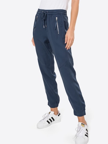 s.Oliver Tapered Trousers in Blue: front