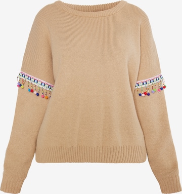 IZIA Sweater 'Hoona' in Beige: front