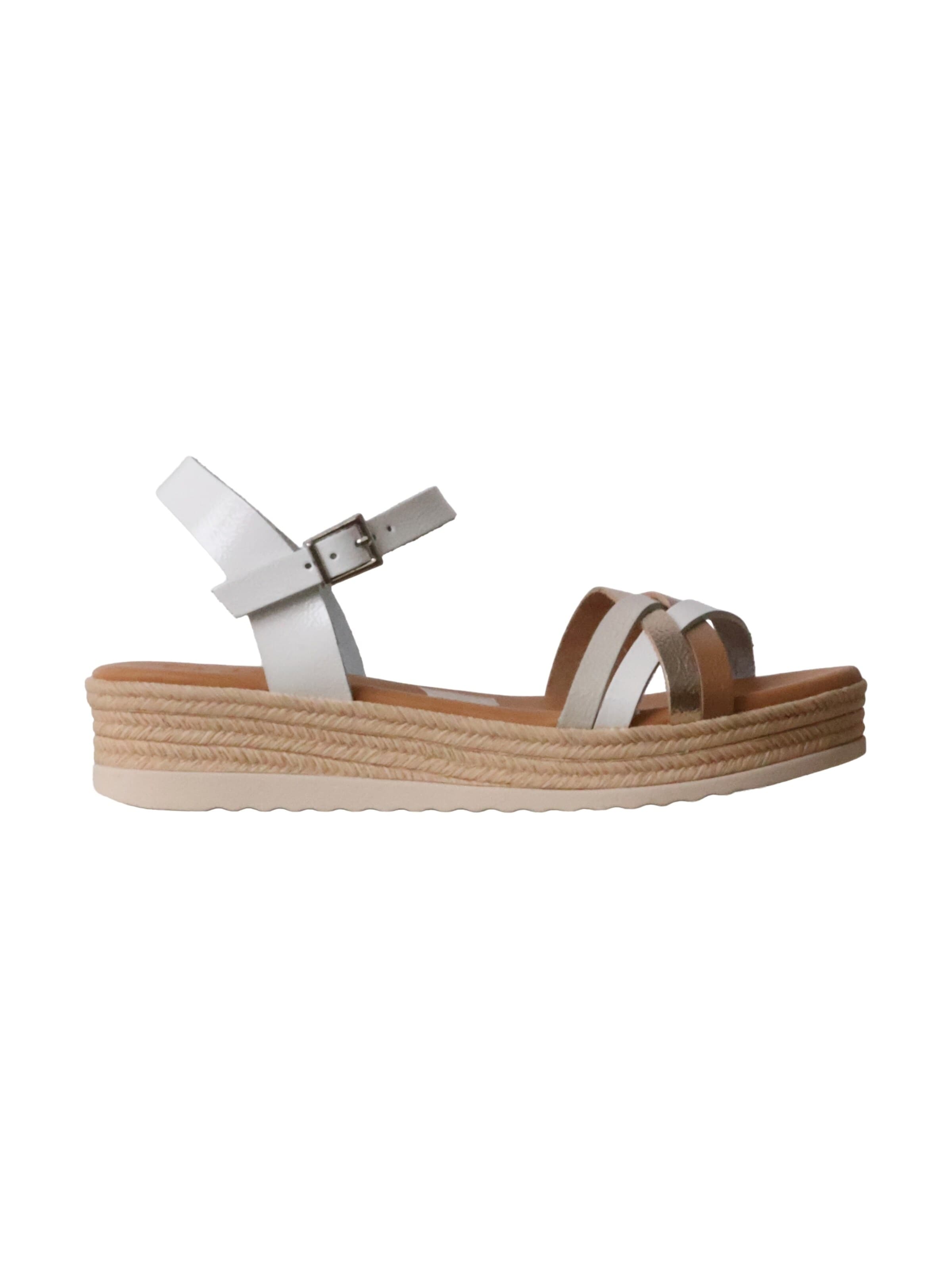 Oh my Sandals Sandały 'Ledersandalen' w kolorze biały
