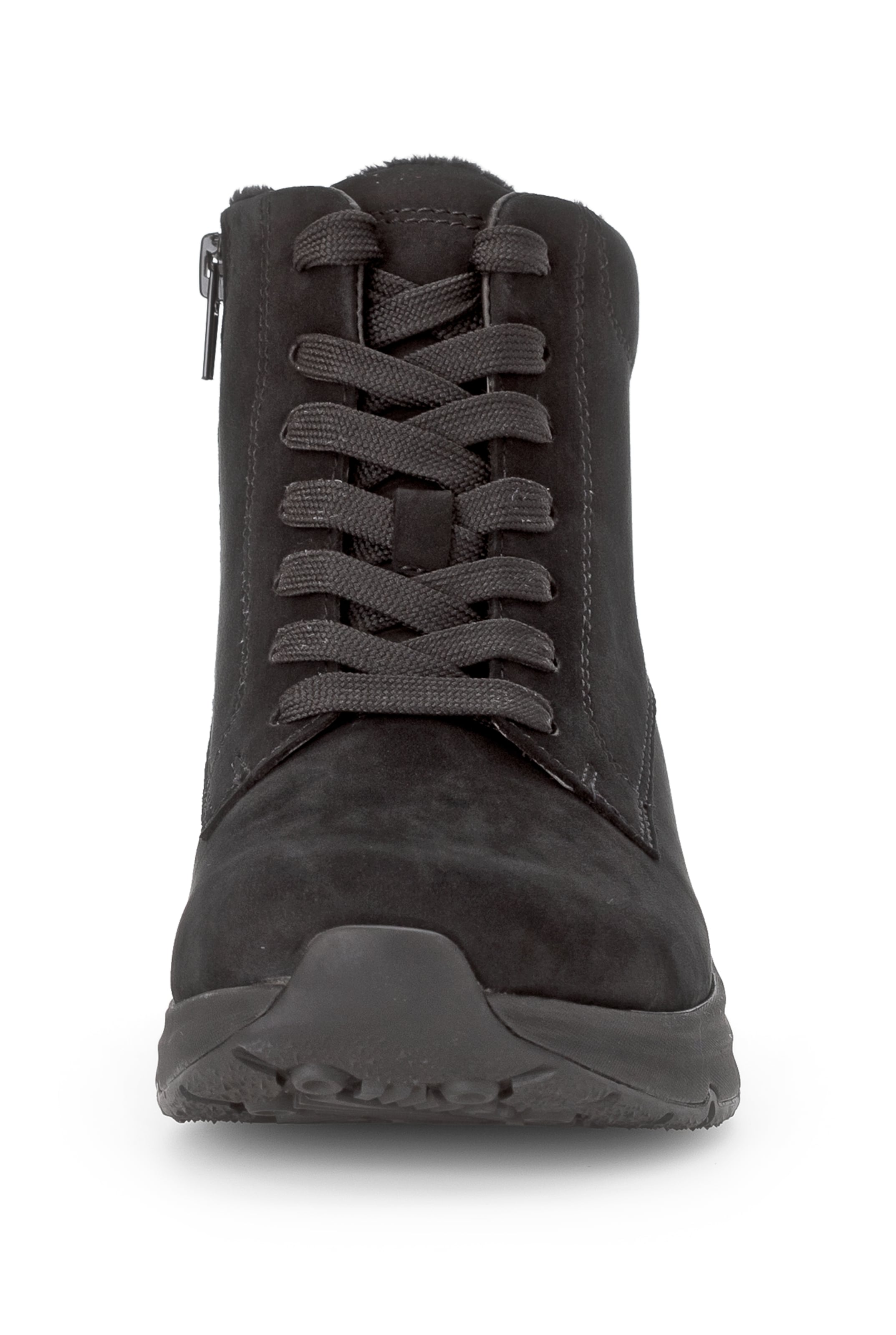 Gabor Rollingsoft Lace-Up Ankle Boots in Black