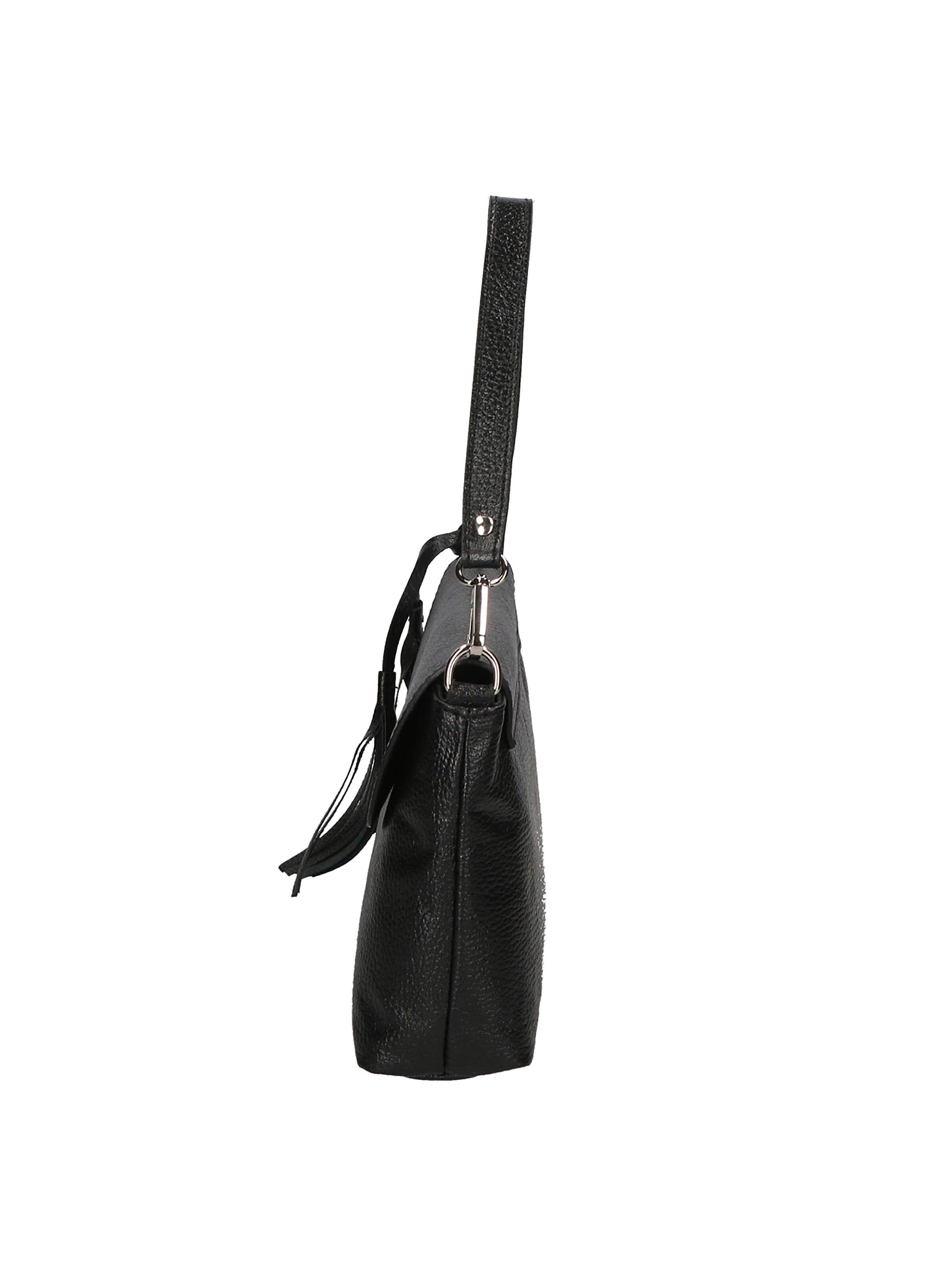 Pochette 'Pochette Donna Pelle Dollaro Laminato con Tracolla Rimovibile - Made in Italy' di Gave Lux in nero