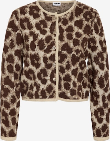 Noisy may Knit cardigan 'NMSILLE' in Brown: front