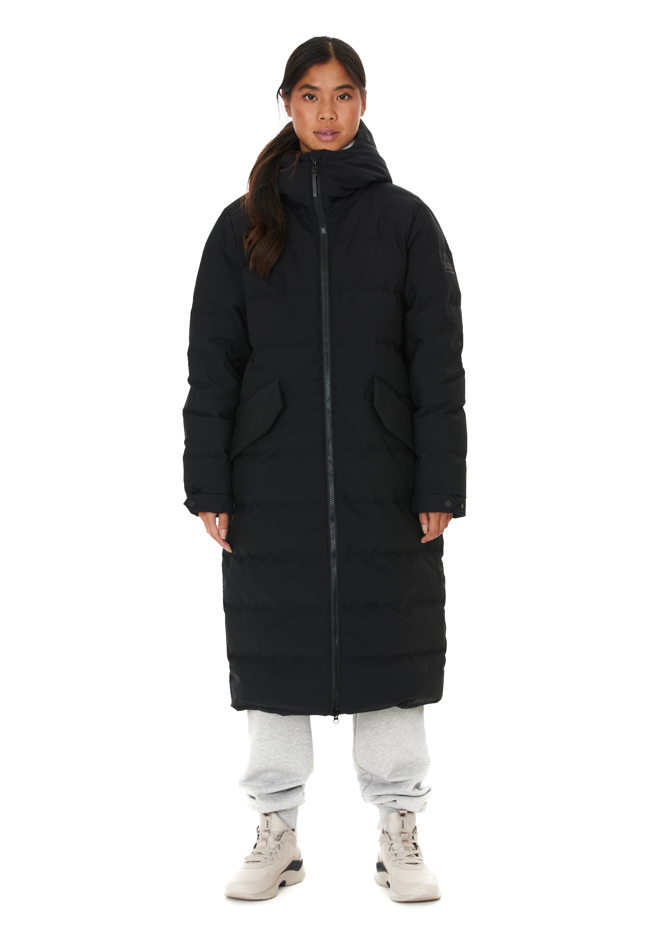 SOS Wintermantel 'Vars' in Zwart: voorkant