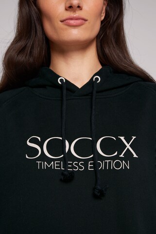 Soccx Classic Kapuzensweatshirt mit Logo Print in Schwarz