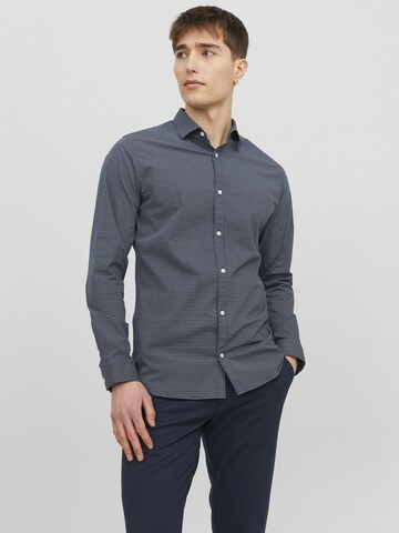 JACK & JONES Regular fit Button Up Shirt 'Blackpool' in Blue: front