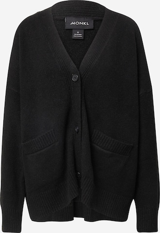 Monki Knit Cardigan in Black: front