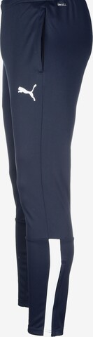 Effilé Pantalon de sport 'TeamLiga' PUMA en bleu