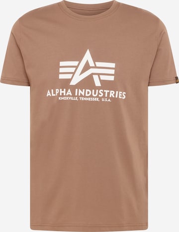 ALPHA INDUSTRIES T-Shirt in Braun: predná strana