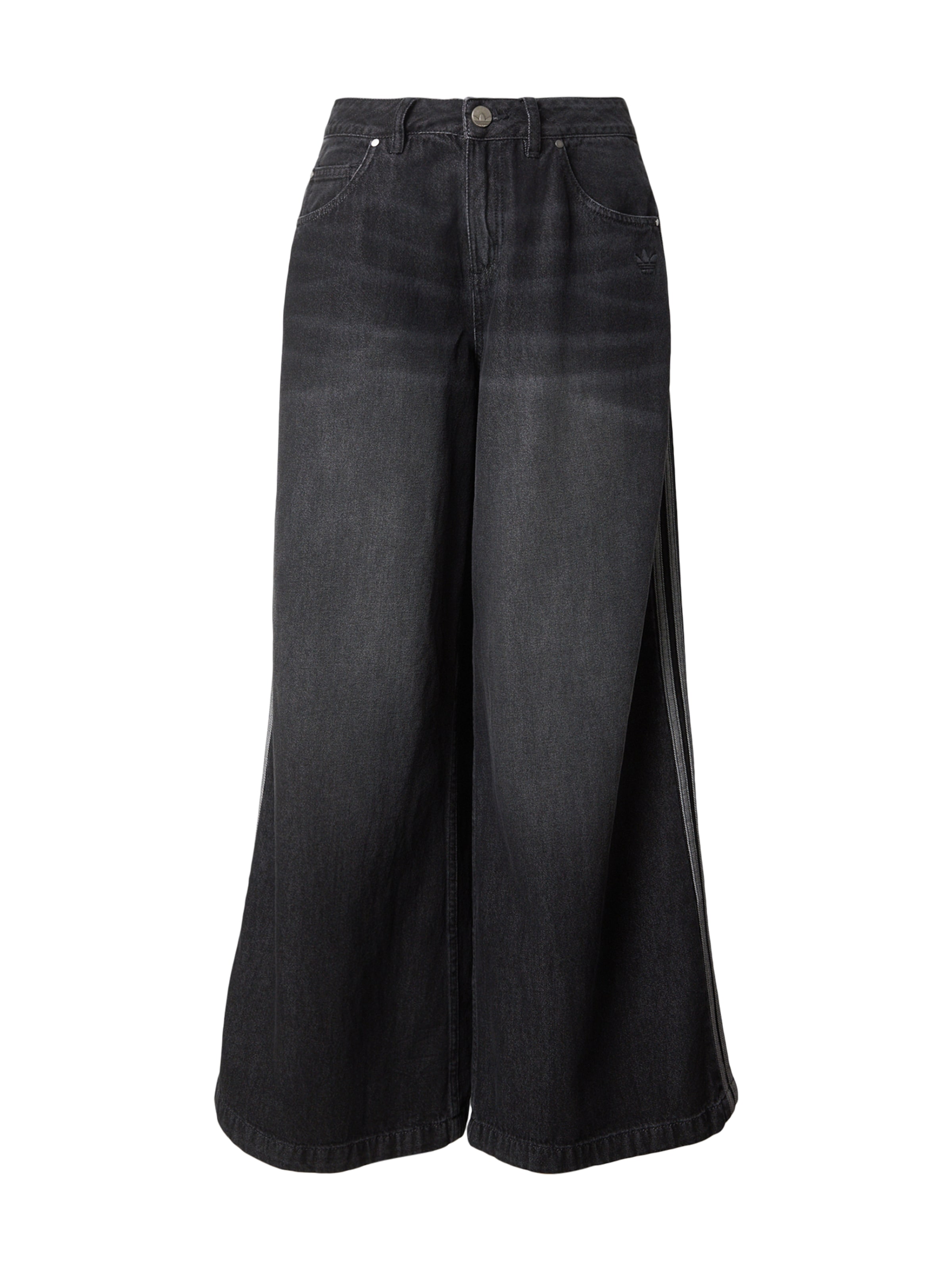 ADIDAS ORIGINALS Wide Leg Farkut 'Adicolor Adilenium' värissä musta: etupuoli