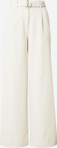 Tally Weijl Wide leg Pleat-front trousers in White: front