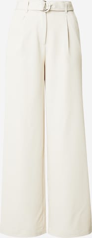 Tally Weijl Wide leg Pleat-Front Pants in White: front