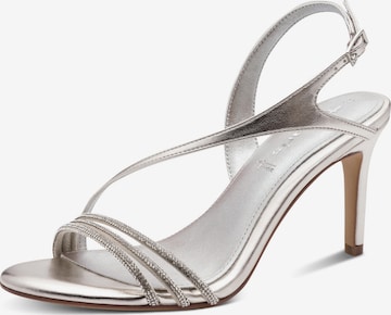 Tamaris Sandali s paščki | srebrna barva: sprednja stran