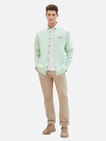 TOM TAILOR Regular fit Button Up Shirt in Green