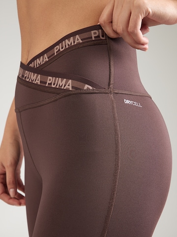 PUMA Skinny Παντελόνι φόρμας 'Strong' σε καφέ