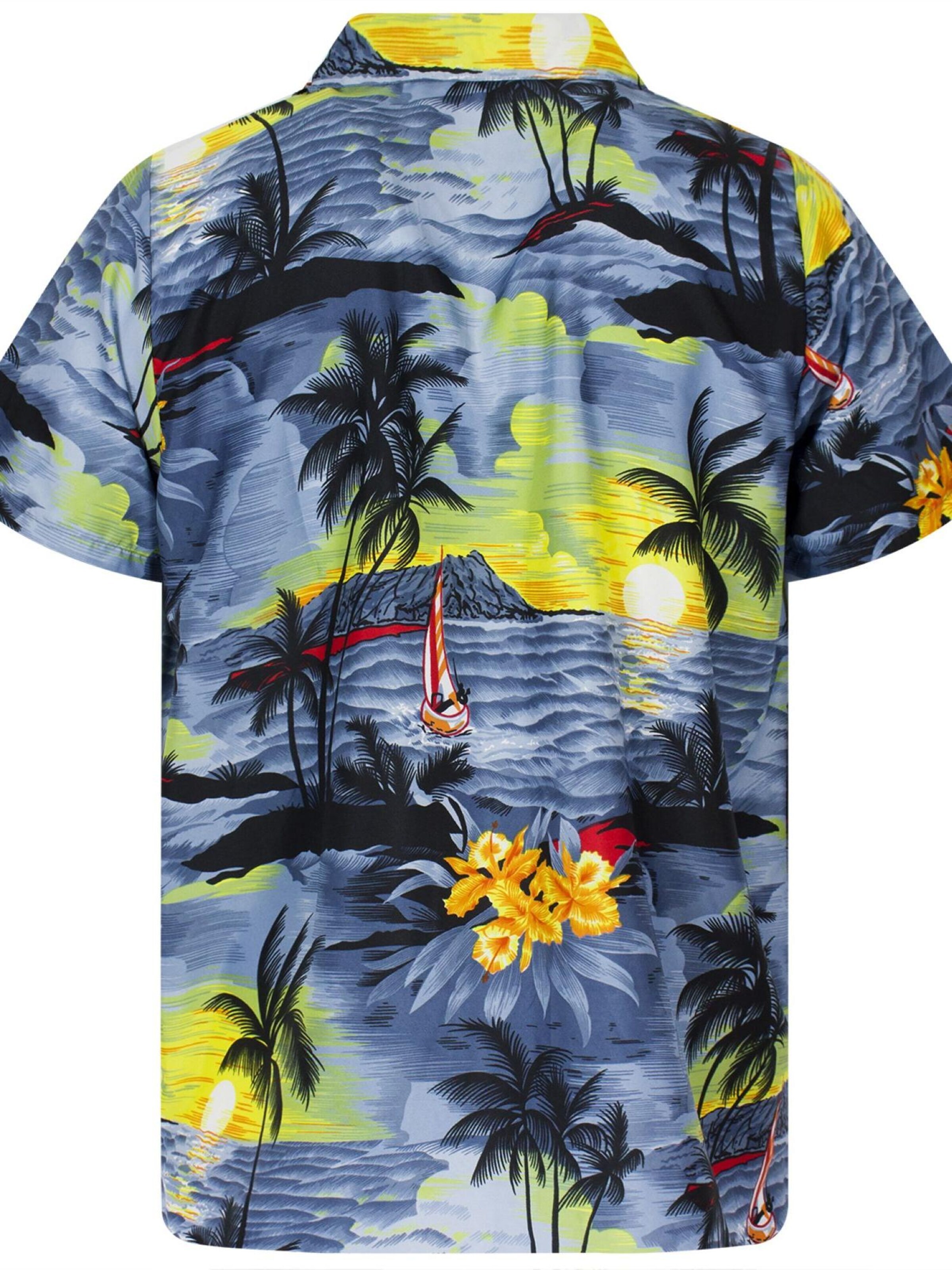 King Kameha Shirt 'Surf' in Grijs
