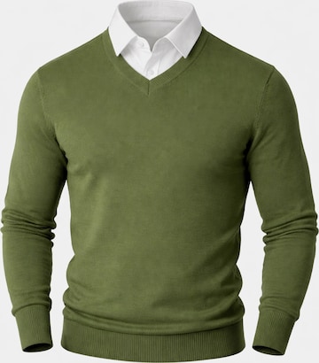 Pullover 'Pantoneclo Men’s Mock Sweater' di PANTONECLO in verde: frontale