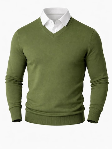PANTONECLO Pullover 'Pantoneclo Men’s Mock Sweater'‌‌‌‌‌ in Grün: Vorderseite