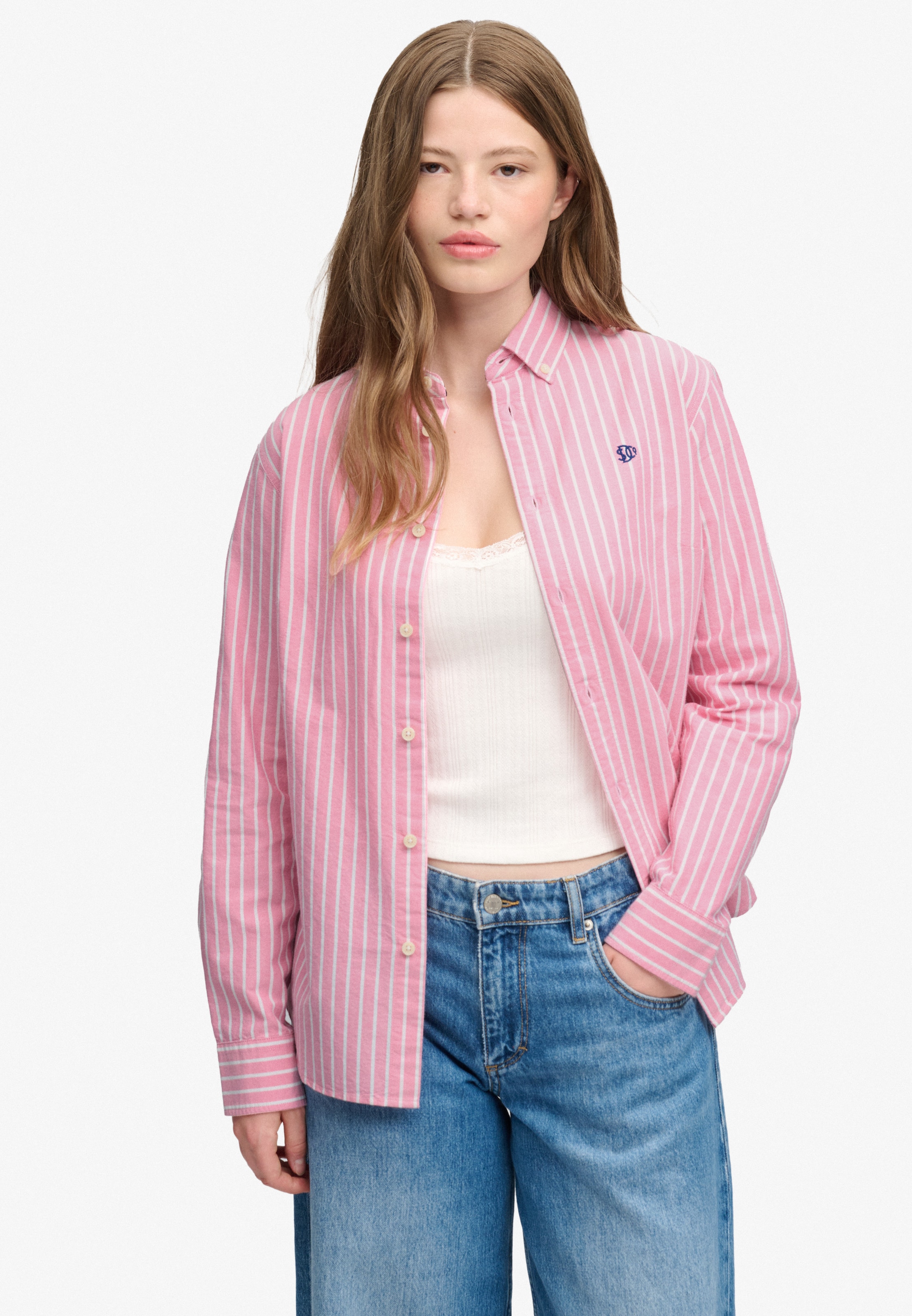 Superdry & Co Bluse in Pink: Vorderseite