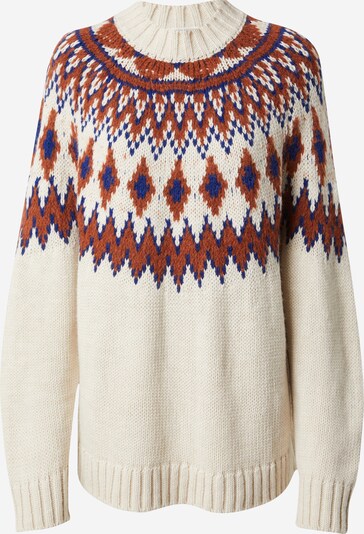 Guido Maria Kretschmer Women Sweater 'Greta' in Beige / Dark blue / Auburn, Item view